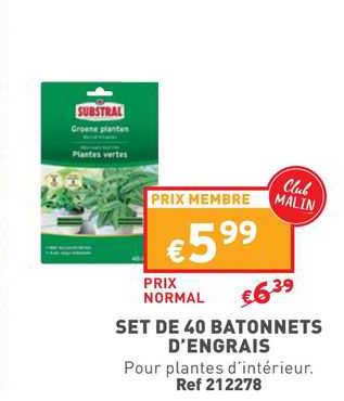 set de 40 bâtonnets d'engrais substral