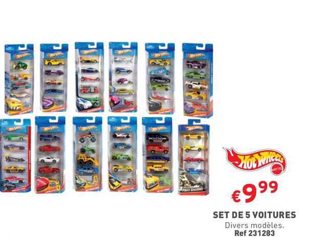 set de 5 voitures hot wheels