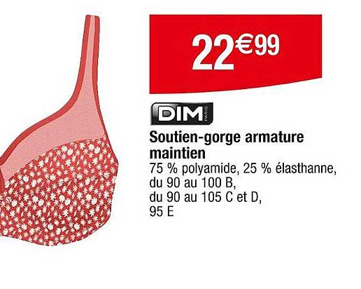soutien-gorge armature maintien dim