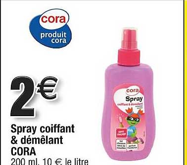 spray coiffant & démêlant cora