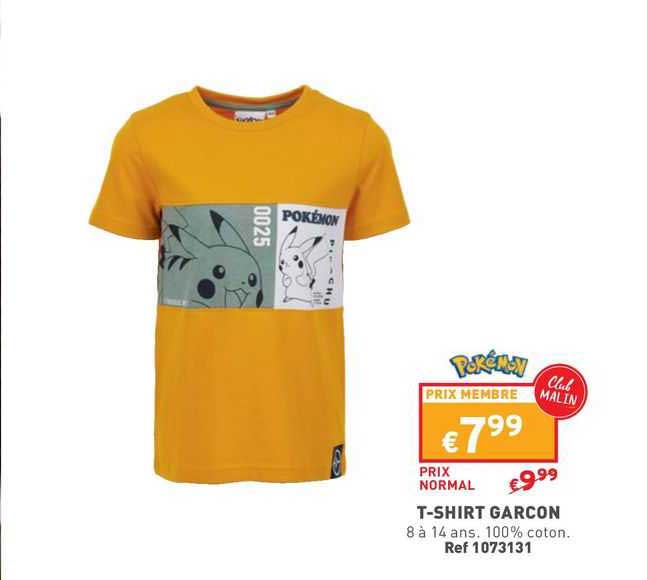 t-shirt garçon pokémon