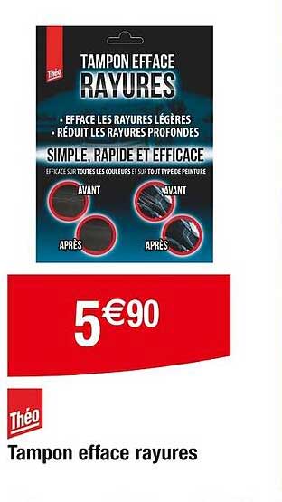 tampon efface rayures théo