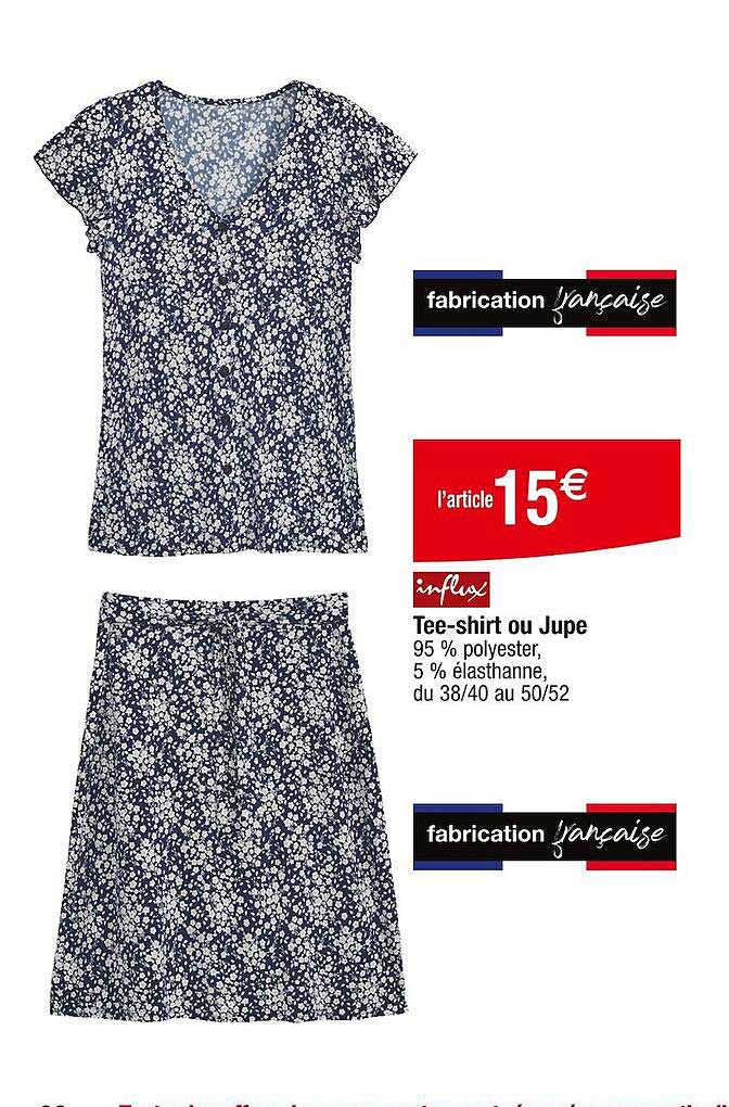 tee-shirt ou jupe influx
