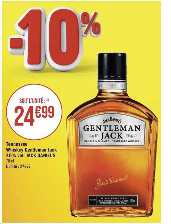 tennessee whiskey gentleman jack 40% vol. jack daniel's