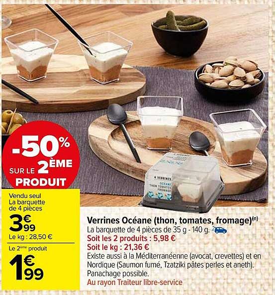 Varrines Océane (thon Tomates Fromage)