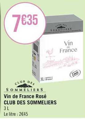 Vin De France Rosé Club Des Sommeliers