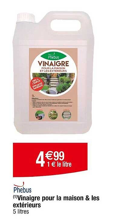 vinaigre pour la maison & les extérieurs phebus