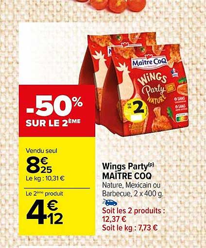wings party maître coq