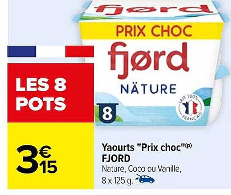 yaourt "prix choc" fjord