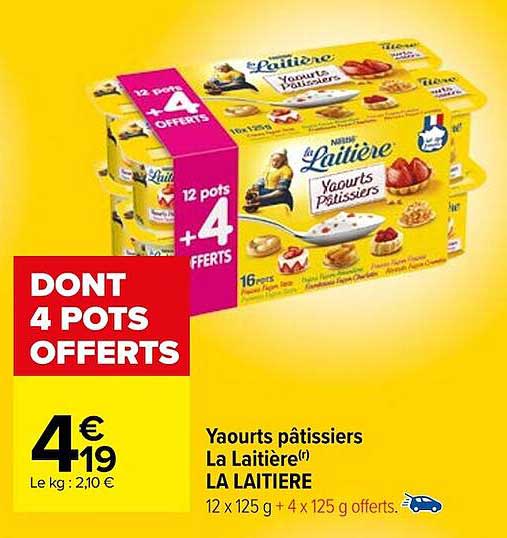 yaourts pâtissiers la laitière la laitière nestlé