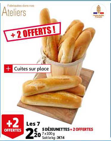 5 dejeunettes + 2 offertes