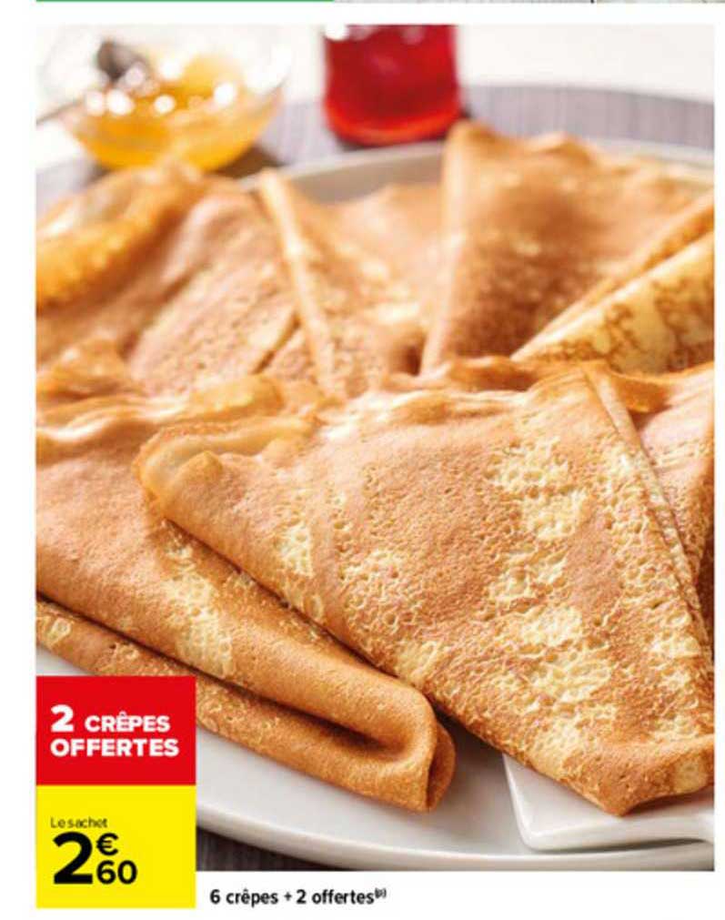 6 crêpes + 2 offertes