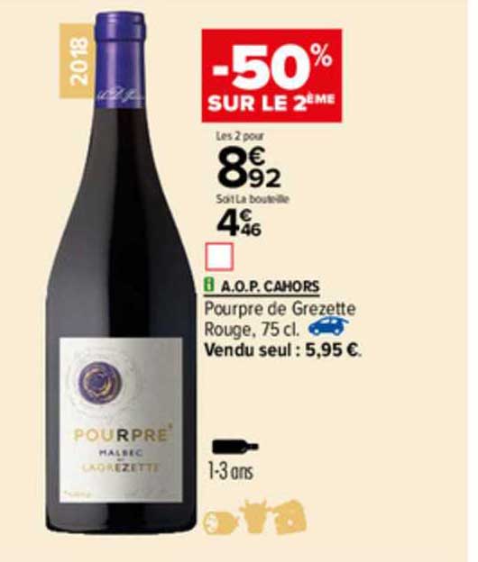 a.o.p. cahors pourpre de grezette