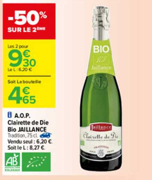 a.o.p. clairette de die bio jaillance
