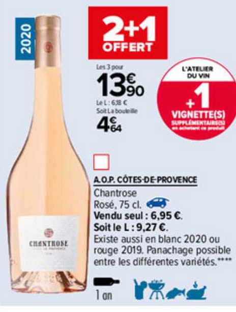 a.o.p. côtes-de-provence chantrose