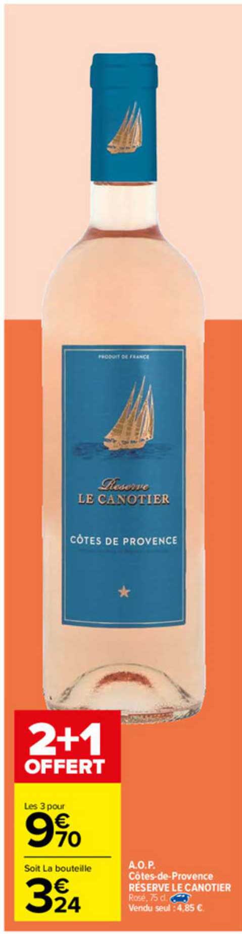 a.o.p. côtes-de-provence réserve le canotier