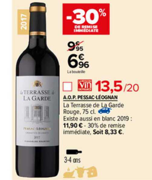 a.o.p. pessac-léognan la terrasse de la garde rouge