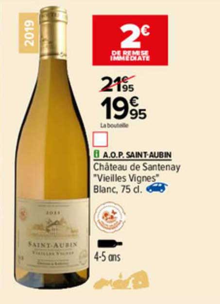 a.o.p. saint-aubin château de santenay "vielles vignes" blanc
