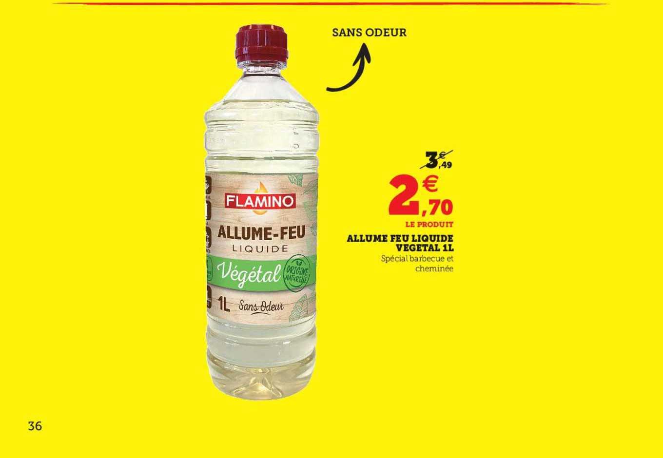 allume feu liquide végétal 1m flamino