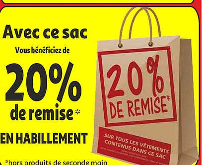 avec ce sac vous beneficiez de 20% de remise en habillement