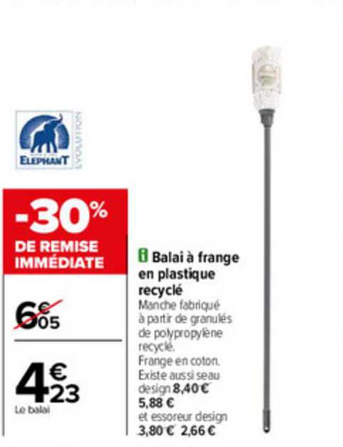 Balai à Frange En Plastique Recyclé