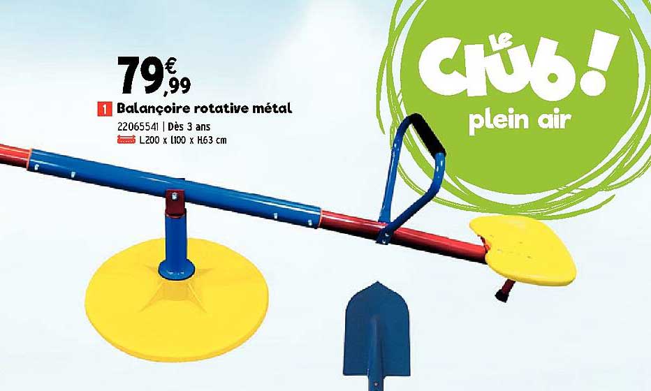 balançoire rotative métal