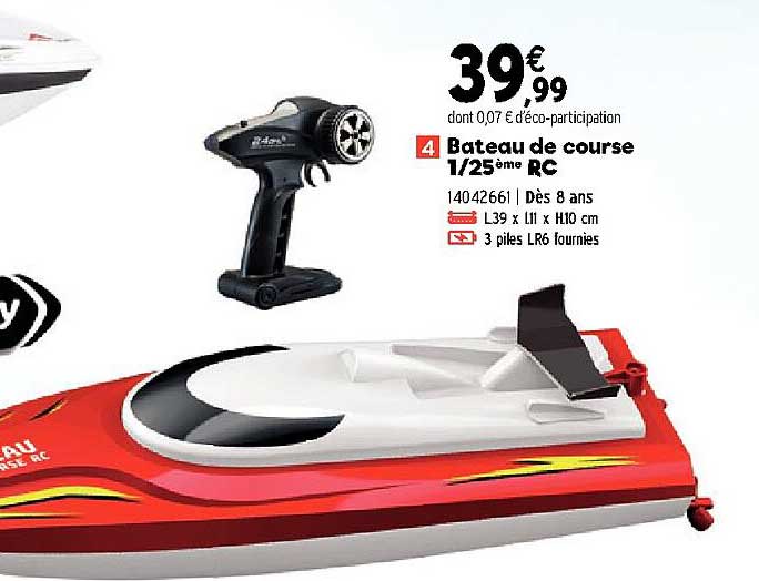 bateau de course 1-25ème rc