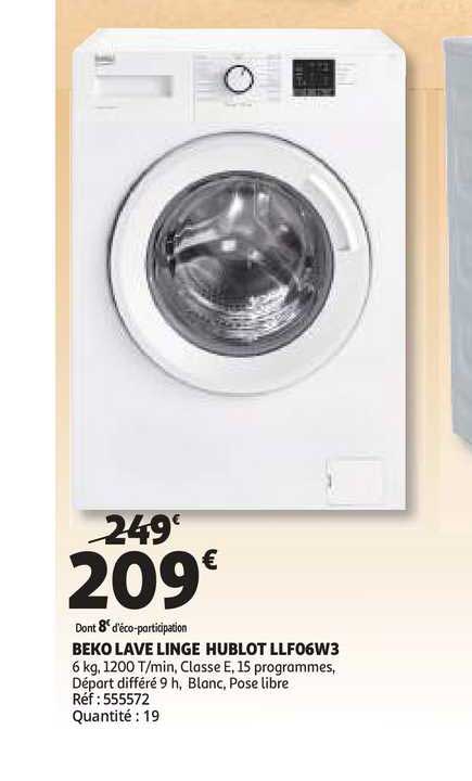 beko lave linge hublot llf06w3