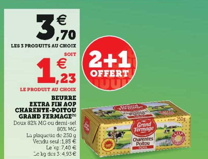 beurre extra fin aop charente-poitou grand fermage