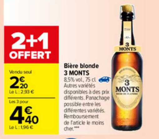 bière blonde 3 monts