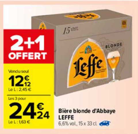 Bière Blonde D'abbaye Leffe