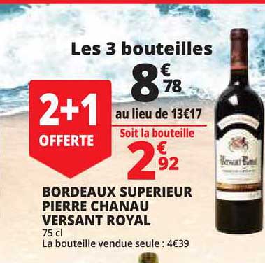 bordeaux supérieur pierre chanau versant royal