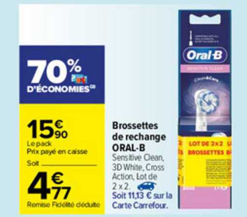 brossettes de rechange oral-b