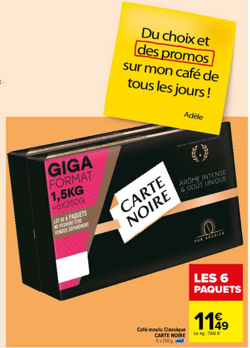 Café Moulu Classique Carte Noire