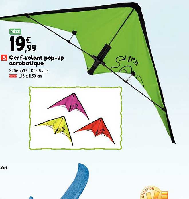cerf-volant pop-up acrobatique