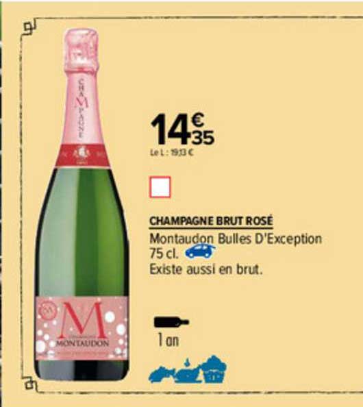 Champagne Brut Rosé Montaudon Bulles D'exception
