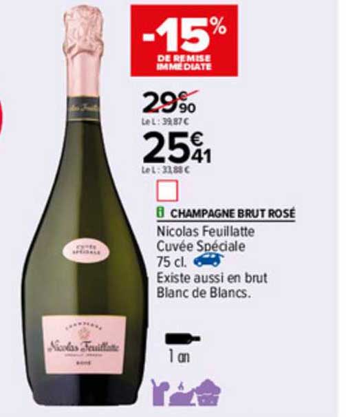 champagne brut rosé nicolat feuillatte cuvée spéciale