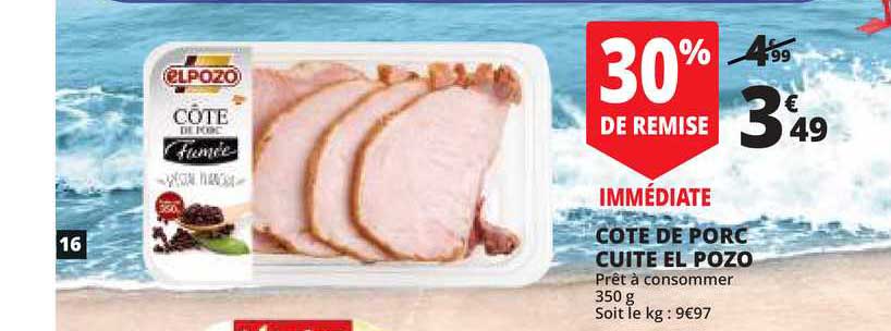 côte de porc cuite el pozo