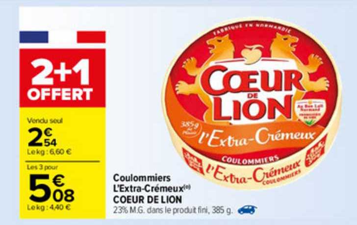 Coulommiers L'extra-crémeux Cœur De Lion