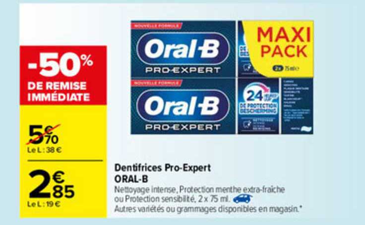 dentifrice pro-expert oral-b