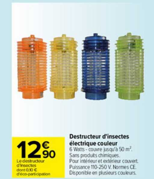 destructeur d'insectes électrique couleur