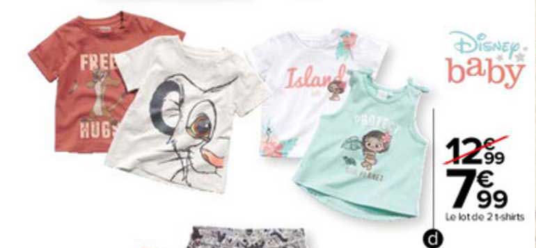 disney baby le lot de 2 t-shirts