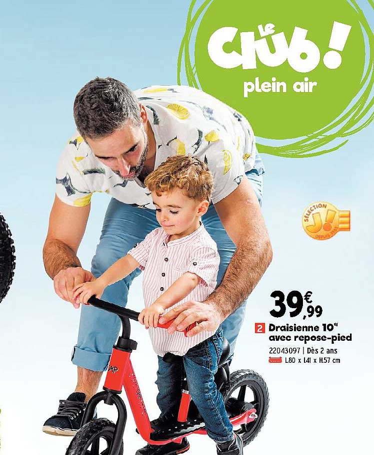 draisienne 10" avec repose-pied