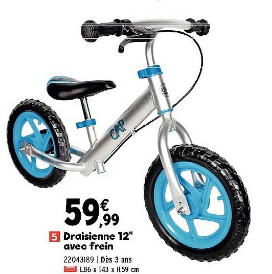 Draisienne 12" Avec Frein