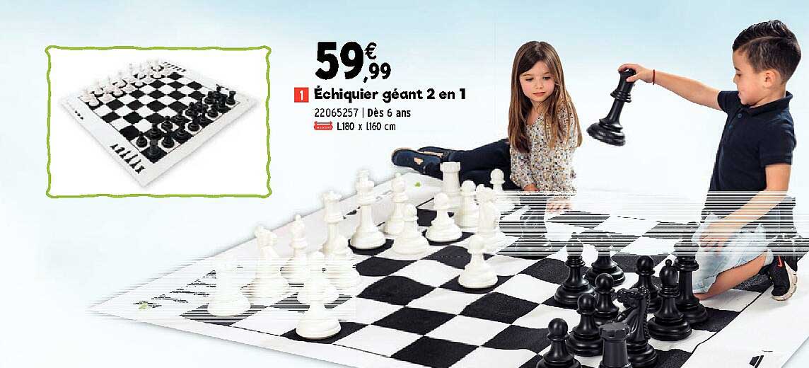 échiquier géant 2 en 1