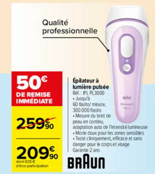 epilateur a lumiere pulsee braun