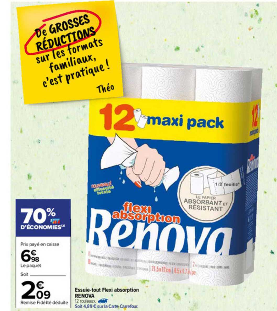 essuie-tout flexi absorption renova