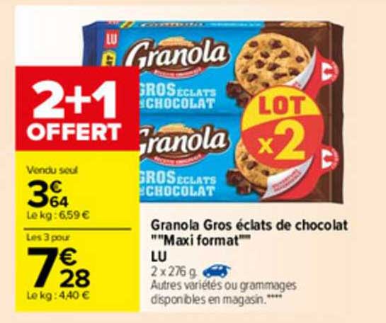 granola gros éclats de chocolat "maxi format"
