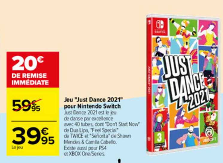 jeu "just dance 2021" pour nintendo switch