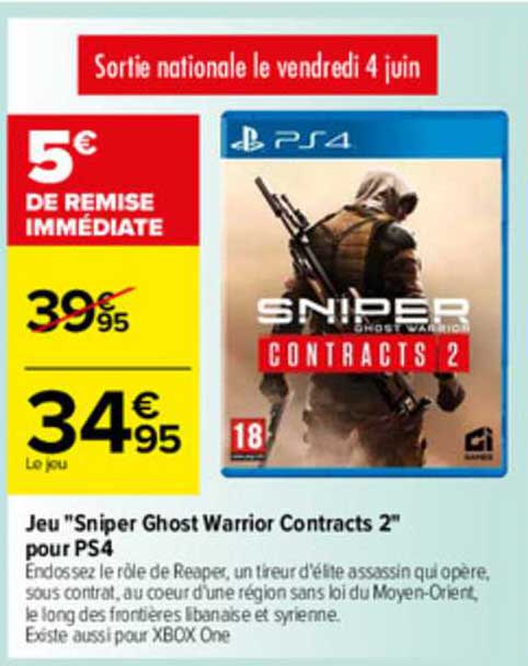 jeu "sniper ghost warrior contracts 2" pour ps4